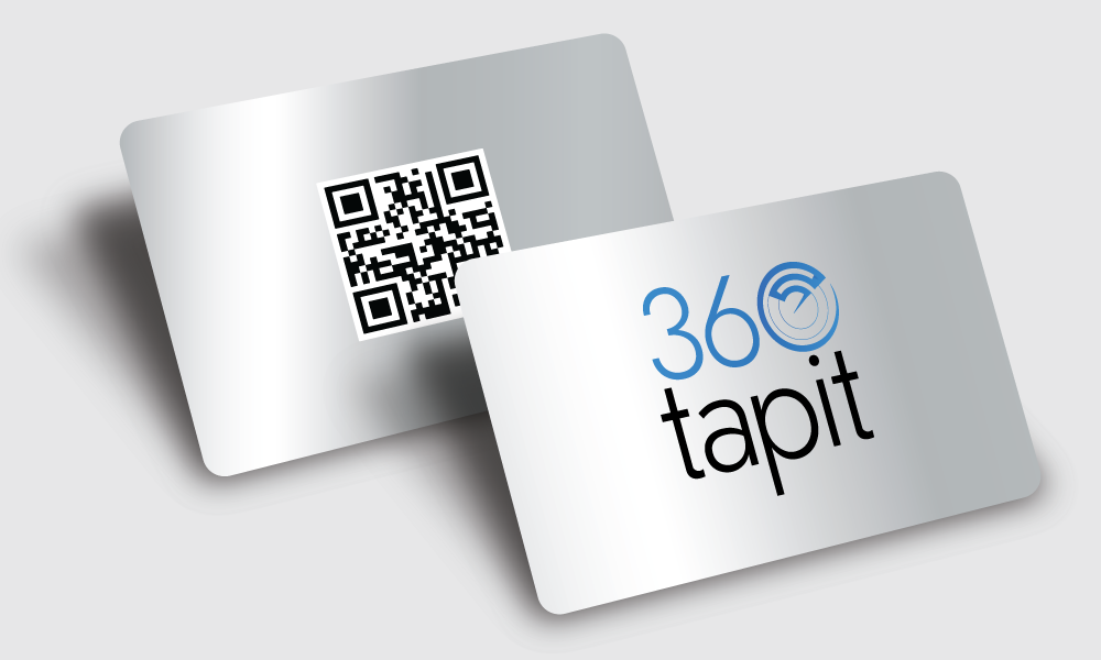 360Tapit Smart Business Metal Silver Card